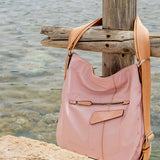 Pink bag - backpack in recycled materials